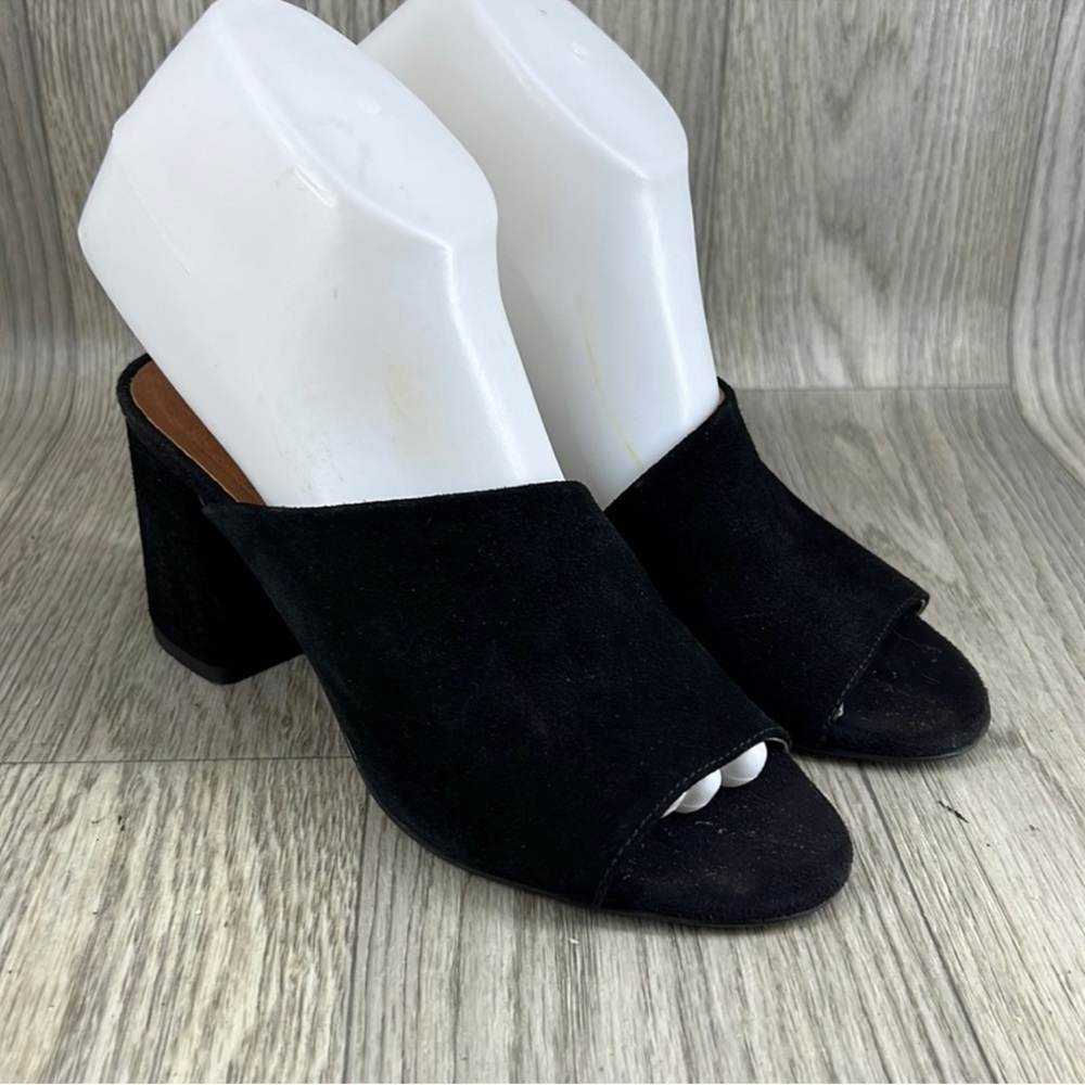Aldo Black Suede Mules